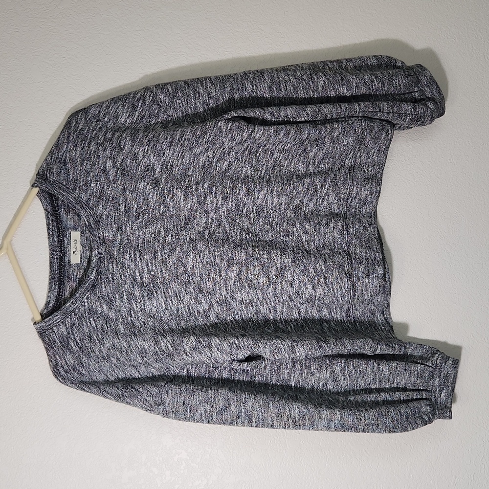 Madewell marled gray sweater, size large